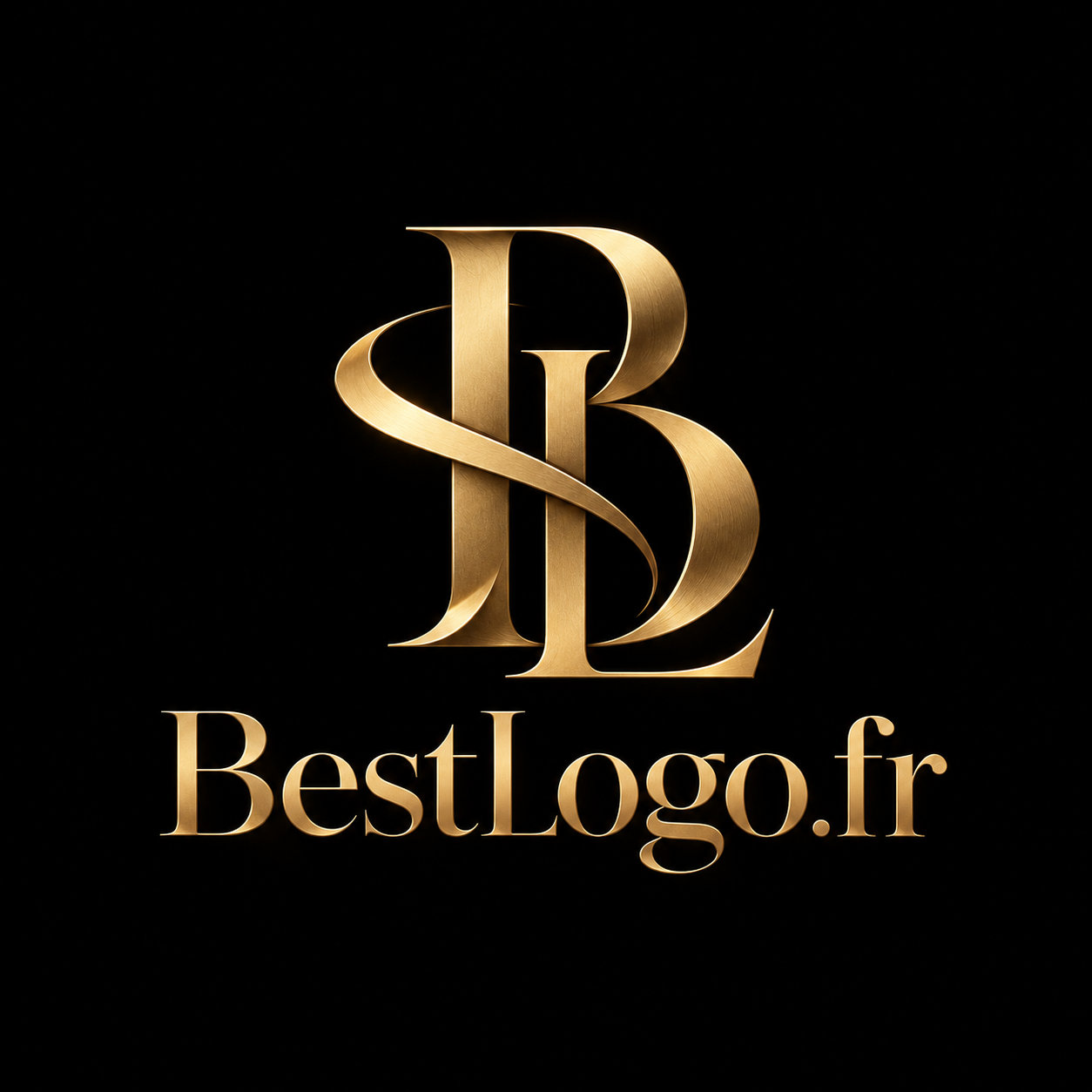 BestLogo.fr — logo doré sur fond noir